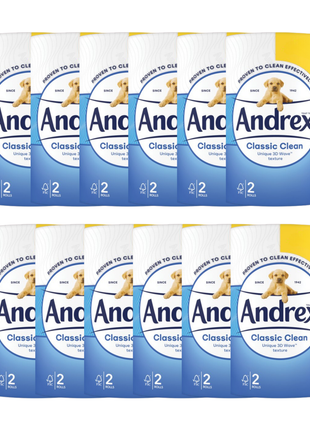 Andrex Classic Clean Tissue-2 rolls by 12