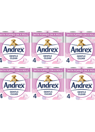 Andrex Gentle Clean Tissue-4 rolls by 6