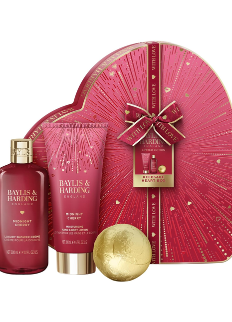 Baylis & Harding Midnight Cherry Collection Limited Edition- Keepsake Heart Box