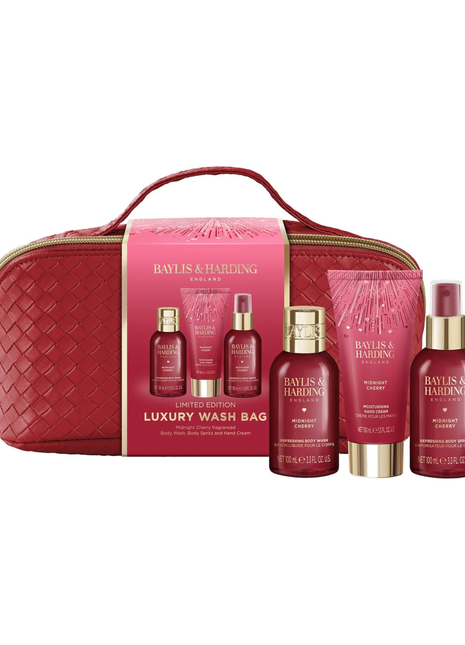Baylis & Harding Midnight Cherry Collection Limited Edition- Luxury Wash Bag