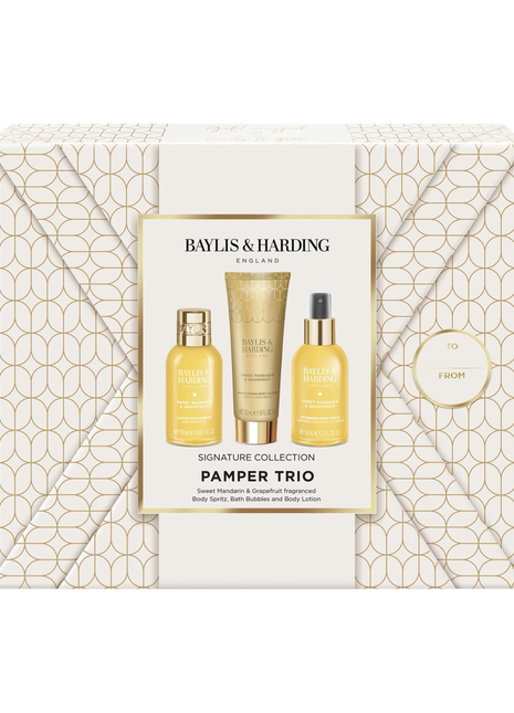 Baylis & Harding Signature Collection Pamper Trio Sweet Mandarin - Black & Gold