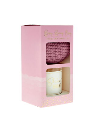 Busy Being Cozy Socks & Candle Set — product pack shot