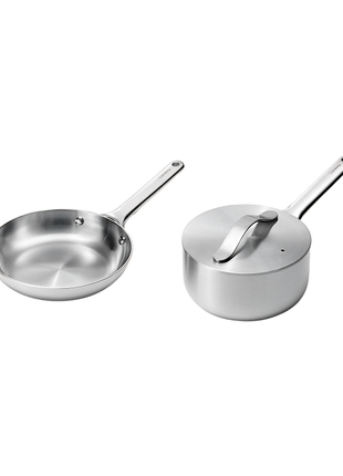 Caraway Stainless Steel Mini Fry Pan & Mini Sauce Pan Duo