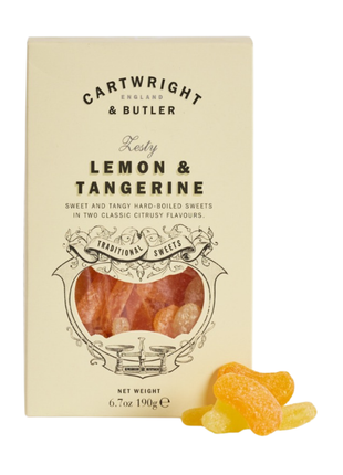 Cartwright & Butler Lemon & Tangerine Slice Mix Sweets in carton 190g