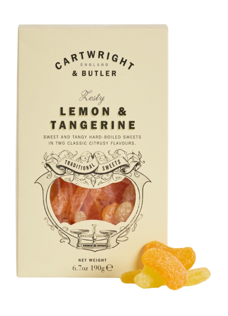 Cartwright & Butler Lemon & Tangerine Slice Mix Sweets in carton 190g