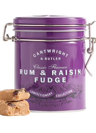 Cartwright & Butler Rum & Raisins Fudge in Tin 175g
