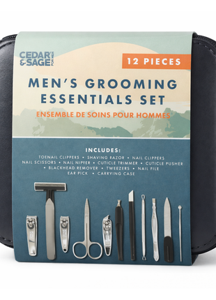 Cedar & Sage Men's Grooming Essentials Set — product pack shot