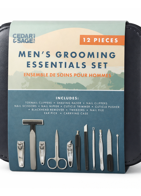 Cedar & Sage Men's Grooming Essentials Set — product pack shot