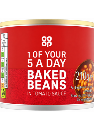 Co Op Baked Beans Tomato Sauce 210g