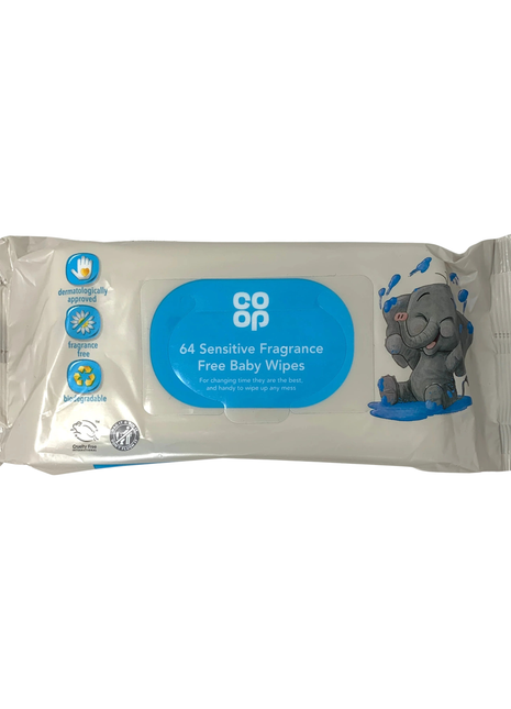 Co Op Fragrance Free Baby Wipes 64 Sheets