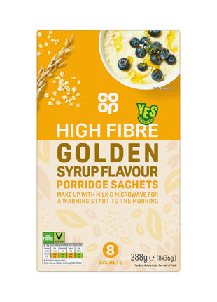Co op Golden Syrup Porridge Sachet 288g
