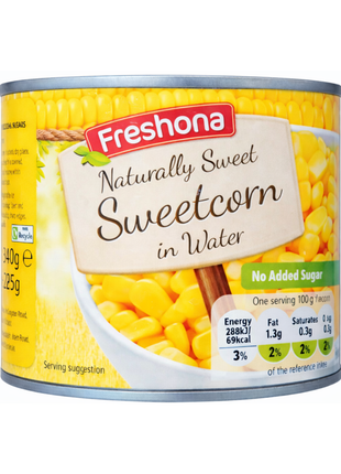 Freshona Naturally Sweetcorn In Water-340g