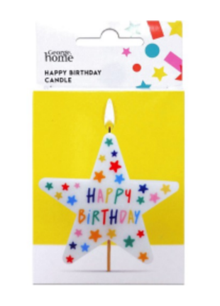 George Home Birthday Candle-Yellow — product pack shot