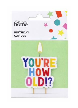 George Home Birthday Candles (You're How Old) — product pack shot