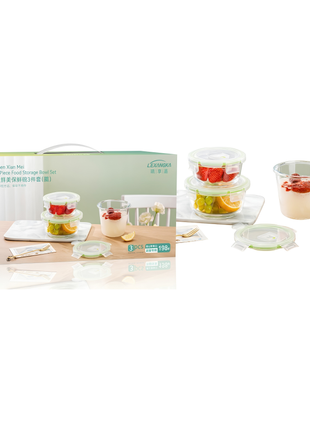 Harmony 3-piece Round Airtight Glass Food Storage Bowl Set