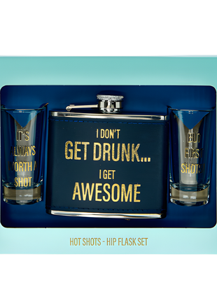 Hot shot-Hip Flask Set — product pack shot