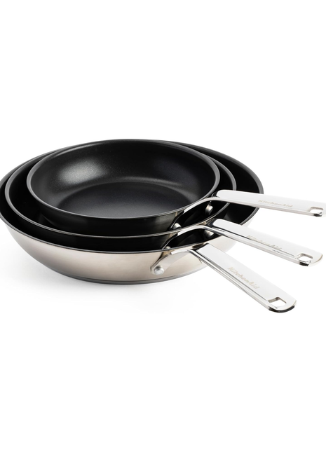 Kitchen Aid Stainless Steel Fry Pan 3pcs
