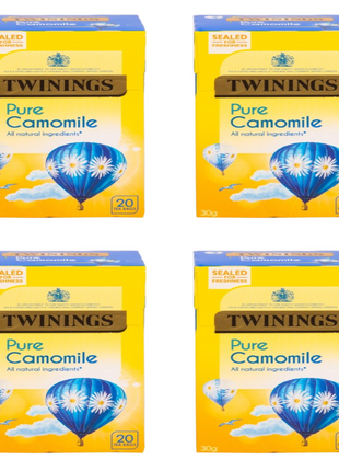 Twinings Pure Camomile 20 tea bags by 4 — product pack shot