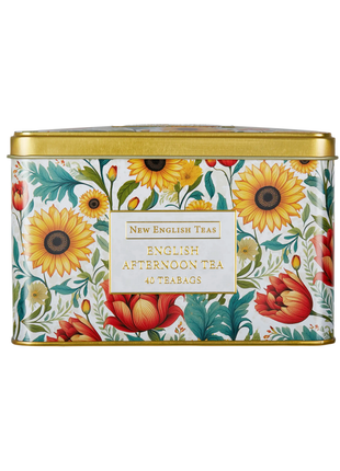 New English Teas-Embroidery Sunflower English Afternoon Teas: 40 Teabags 80g