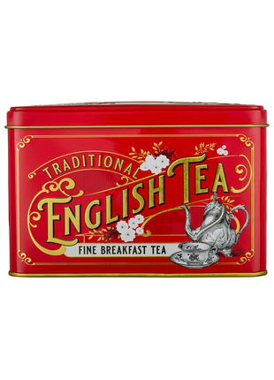 New English Teas-Vintage Victorian English Breakfast 40Teabags Classic Tea Tin Berry Red 80g