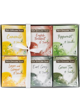 New English Teas- 6 x 10 Individually Wrapped Teabags Gift Box 105g
