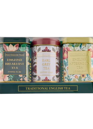 New English Teas- Embroidery Loose Leaf Mini Tea Tin Gift Set 70g