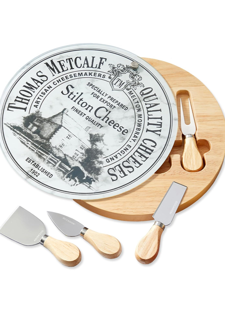 Occasion Rotating Cheese Board & Specialty Cheese Knives