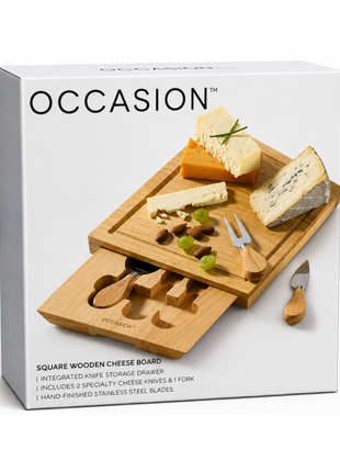 Occasion Square Wooden Cheese Board