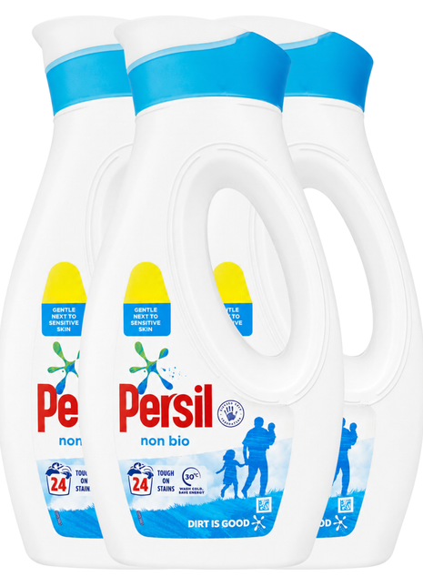 Persil Non Bio Liquid Detergent-648ml by 3