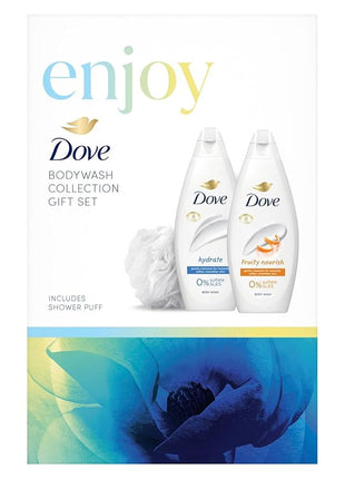 Dove Body Wash-Enjoy 225ml by 2 +Shower Puff — product pack shot