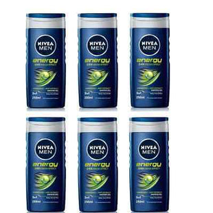 Nivea Shower Men Energy — 250ml (Pack of 6) — product pack shot