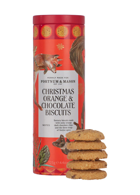 Fortnum & Mason Christmas Orange & Chocolate Biscuits — 125g