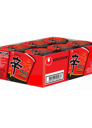 Nongshim Shin Cup Noodles 68g by 6 — product pack shot
