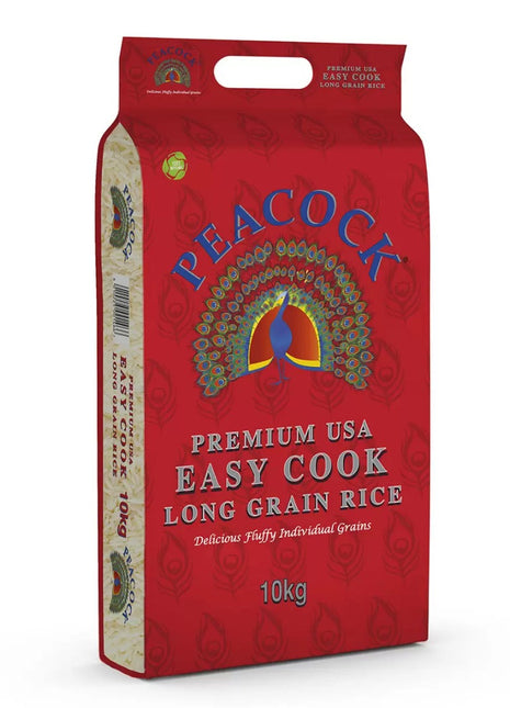 Peacock Long Grain Rice (Red) — 10kg — product pack shot