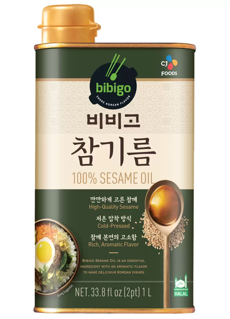 Bibigo 100% Sesame Oil — 1L — product pack shot