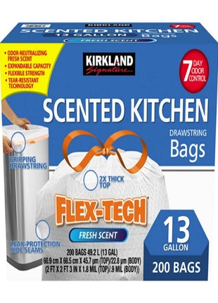 Kirkland Scented Kitchen bags 200 bags — product pack shot