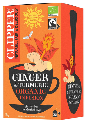 Clipper Ginger & Tumeric Infusion 20 bags — product pack shot