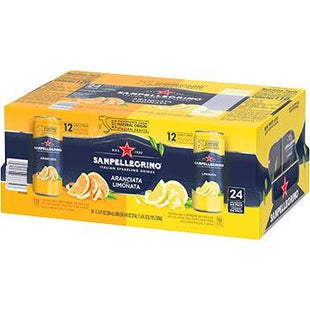San Pellegrino Aranciata Limonata-24 cans — product pack shot