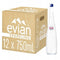 Evian Natural Mineral Water Glass Bottle — 750ml (Pack of 12)