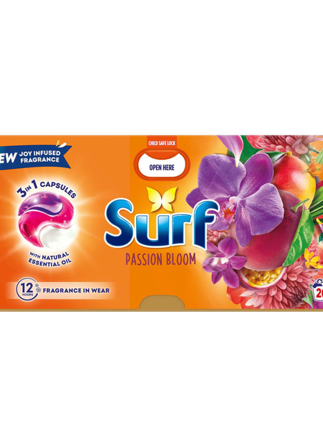 Surf Washing Capsules Passion Bloom 26Washes 449G