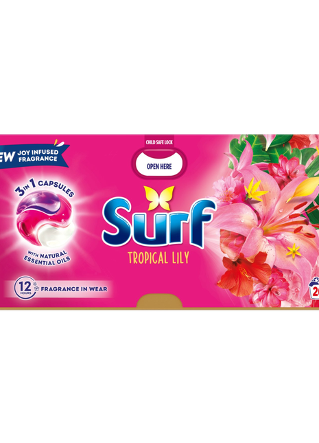 Surf Washing Capsules Tropical Lily 26Washes 449G