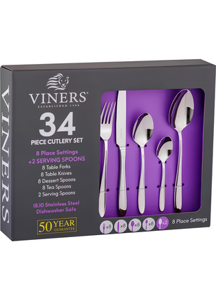 Viners 34 Piece Cutlery Set