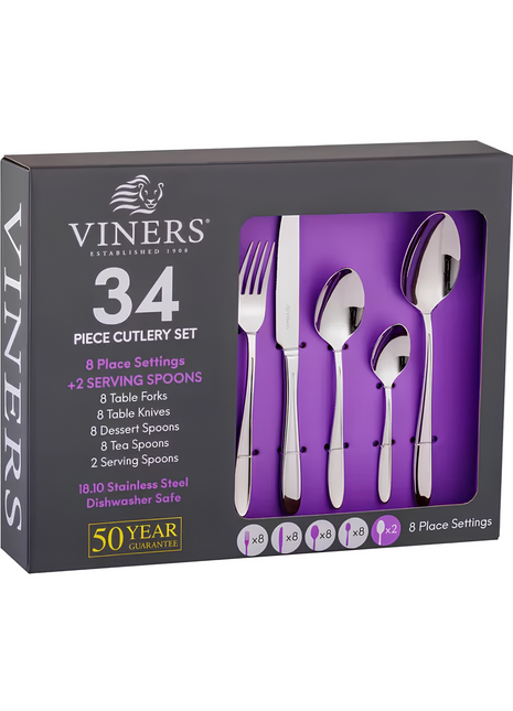 Viners 34 Piece Cutlery Set