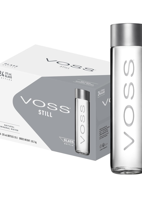 Voss Still Natural Mineral Water 24 Glass Bottles x 375ml