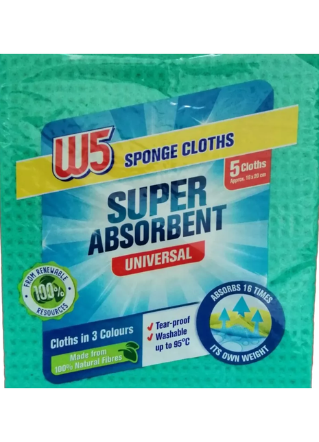 W5 Super Absorbent Sponge Cloths