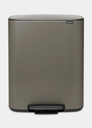 Brabantia Matt Black Touch Bin — 60L — product pack shot