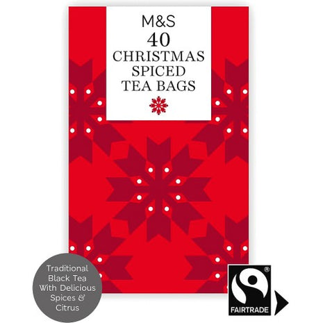 M & S 40 Christmas Spiced Tea Bags — 100g — product pack shot